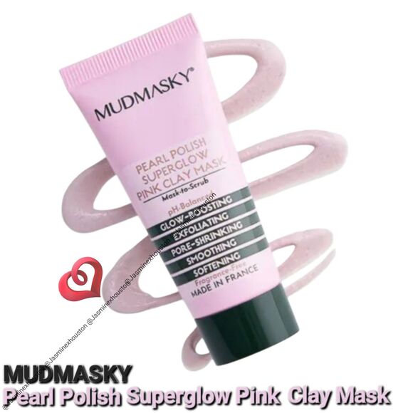 🎉3•$13/4•$16🎉 MUDMASKY Pearl Polish Superglow Pink Clay Mask - Picture 1 of 8